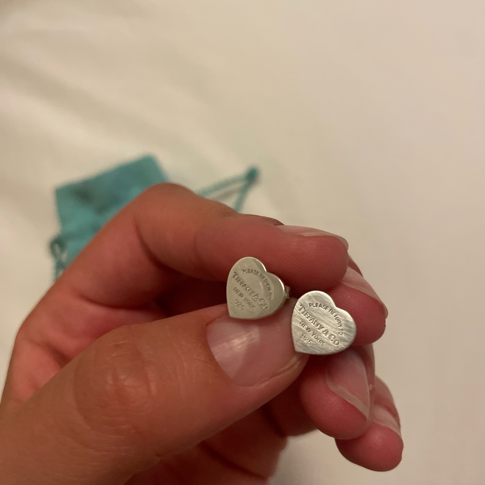 Return to Tiffany® Heart Tag Stud Earrings in Silver, Mini